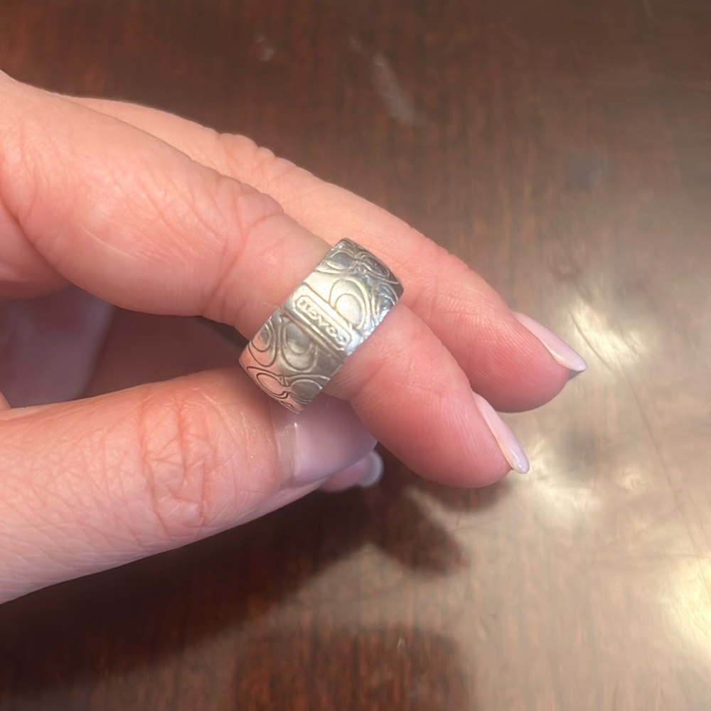Sterling Silver Coach ring - size 7